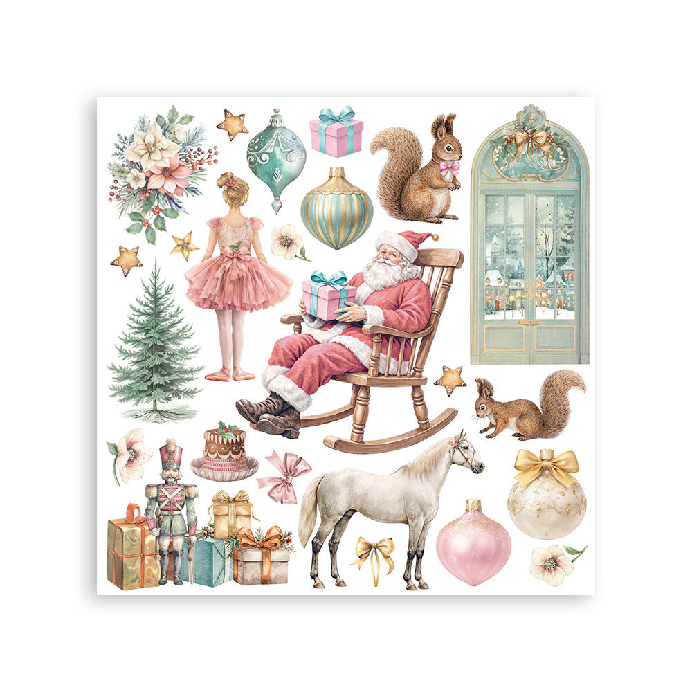 Printed Decorative Rub-On Kit For Art And Craft cm 15.5x15.5 - Winter Magic