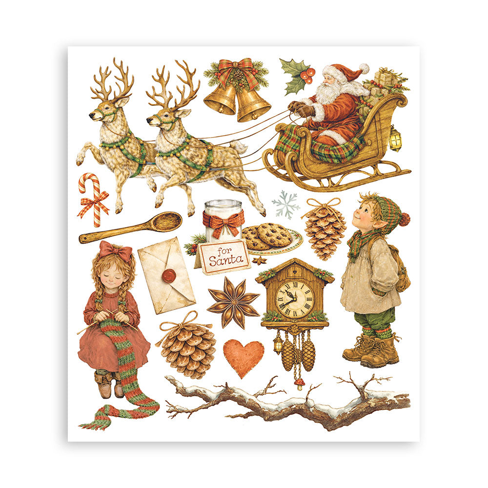 Printed Decorative Rub-On Selection For Art And Craft cm 20.5x23 - Silent Night