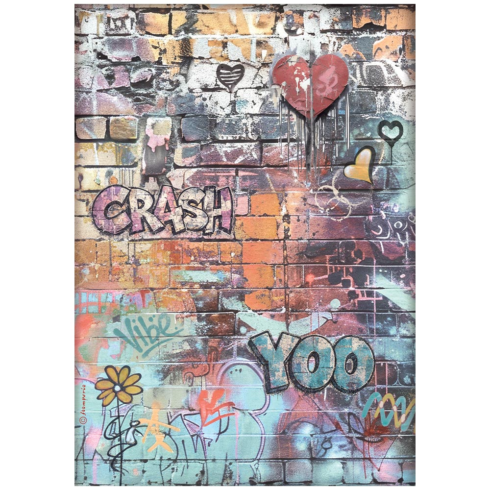Printed A4 Rice Paper For Art And Craft - Furry Friends 2 Graffiti