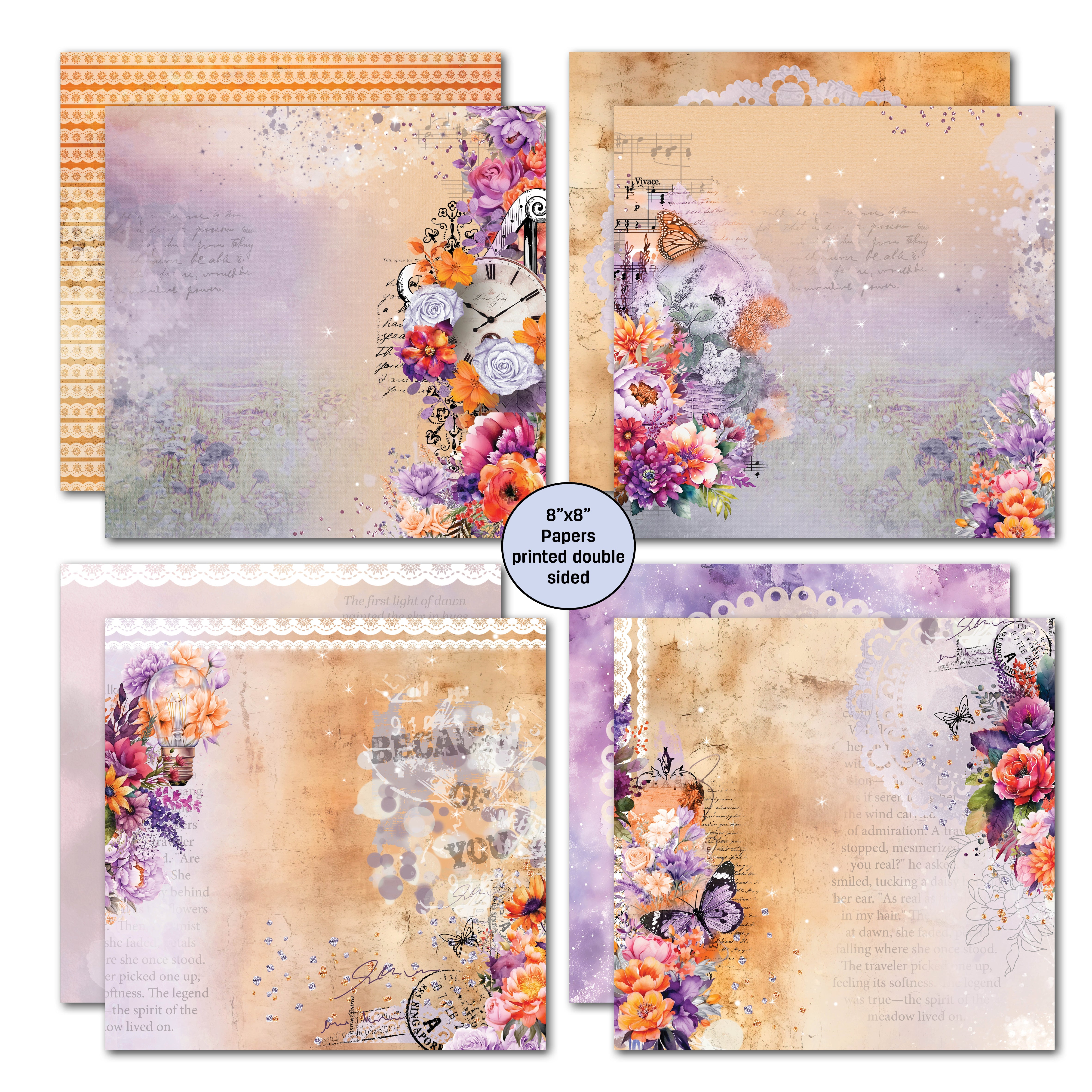 3Quarter Designs Dawns Glow 8x8 Paper Pack