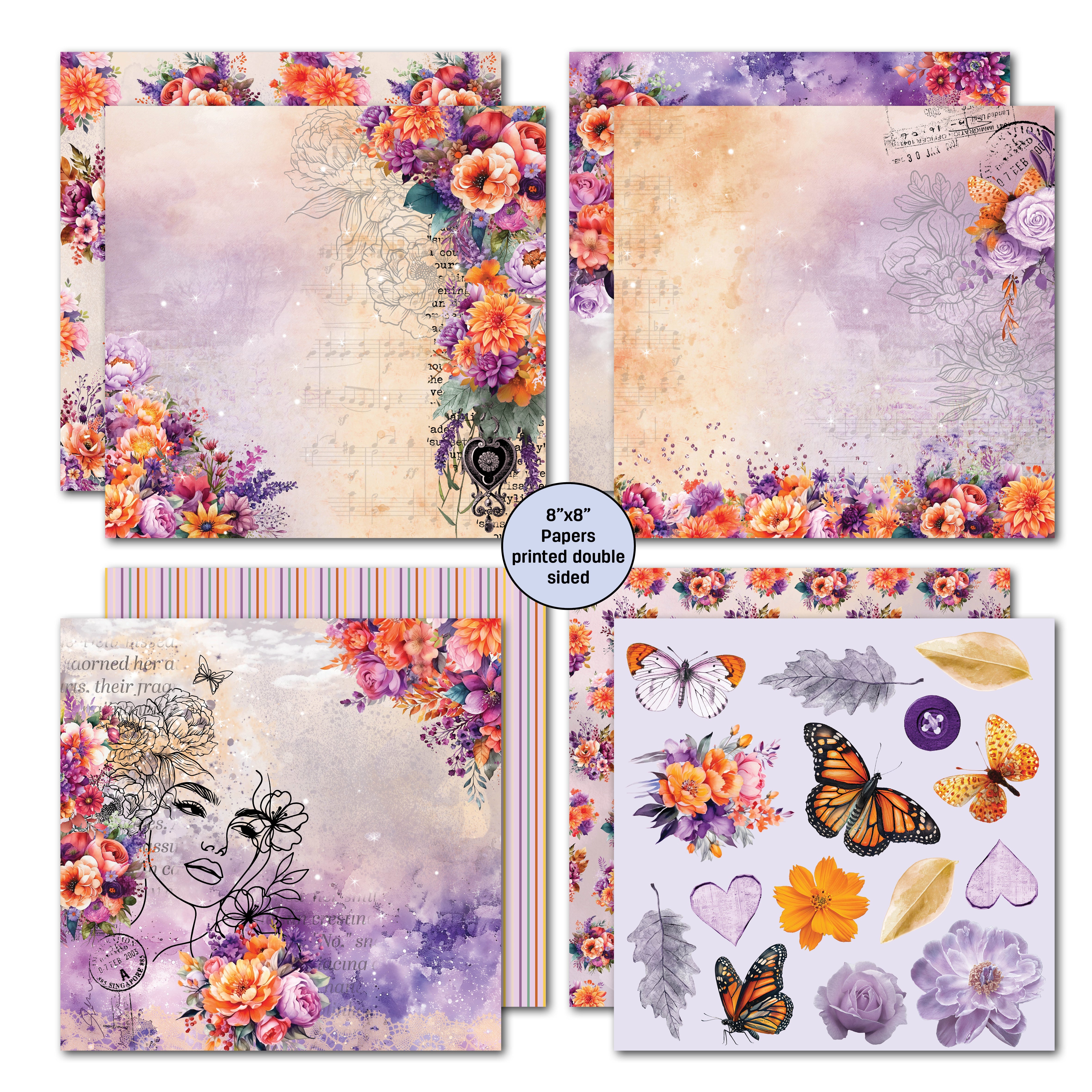 3Quarter Designs Dawns Glow 8x8 Paper Pack