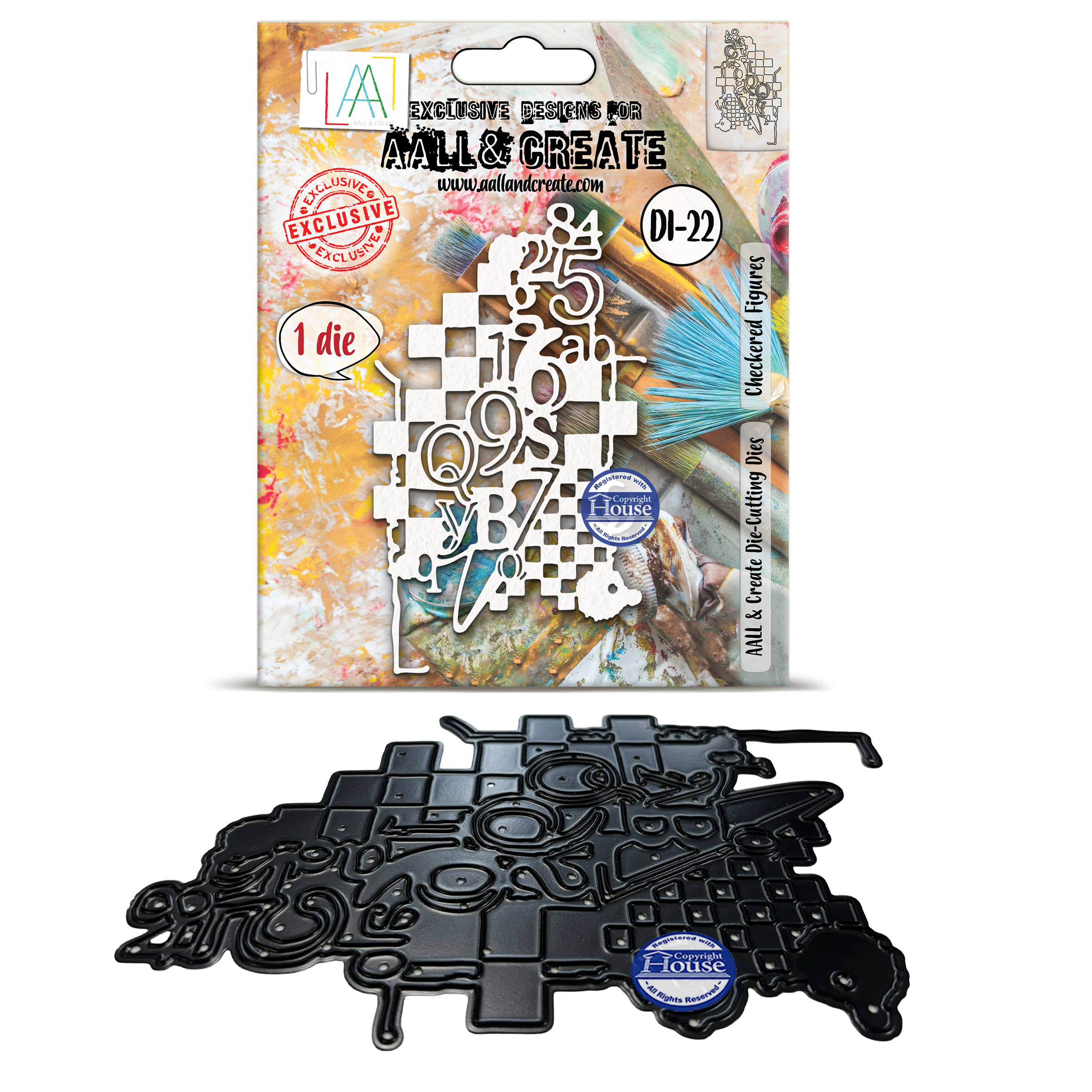 AALL and Create - Die-Cutting Die Set - Checkered Figures