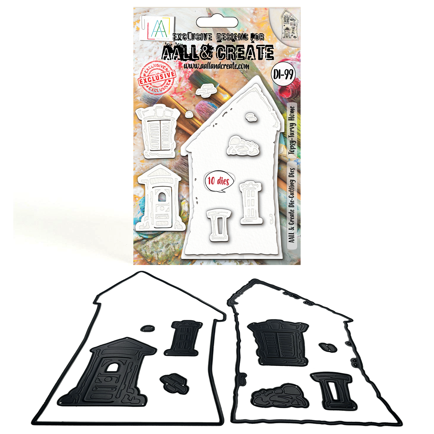 AALL and Create - Die-Cutting Die Set - Topsy-Turvy Home