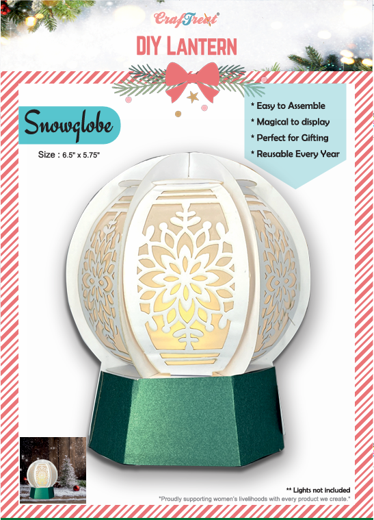 CrafTreat DIY Paper Lanterns - Snowglobe