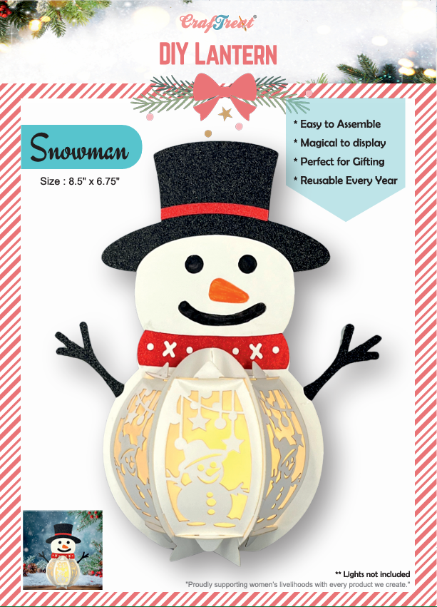CrafTreat DIY Paper Lanterns - Snowman