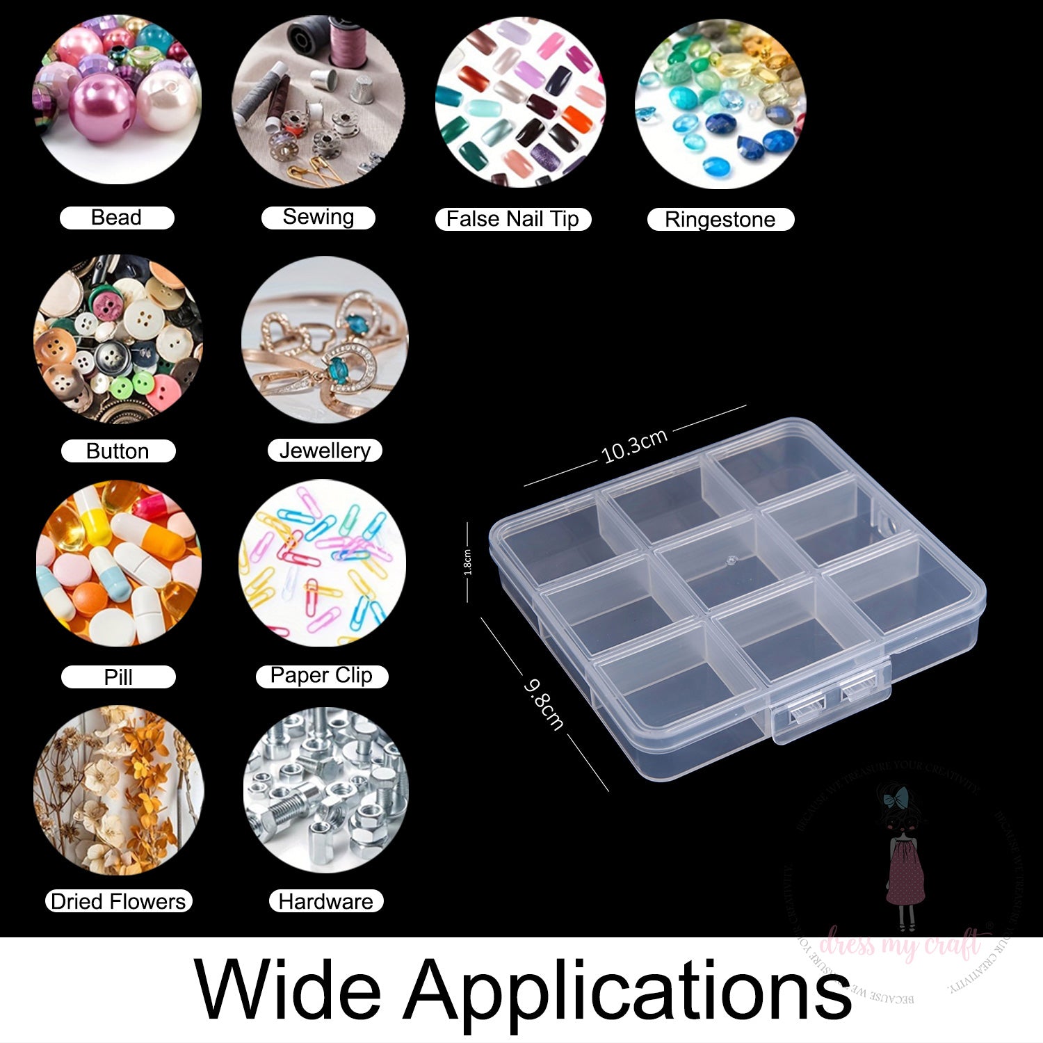 Dress My Craft - 9-Slots Storage Box