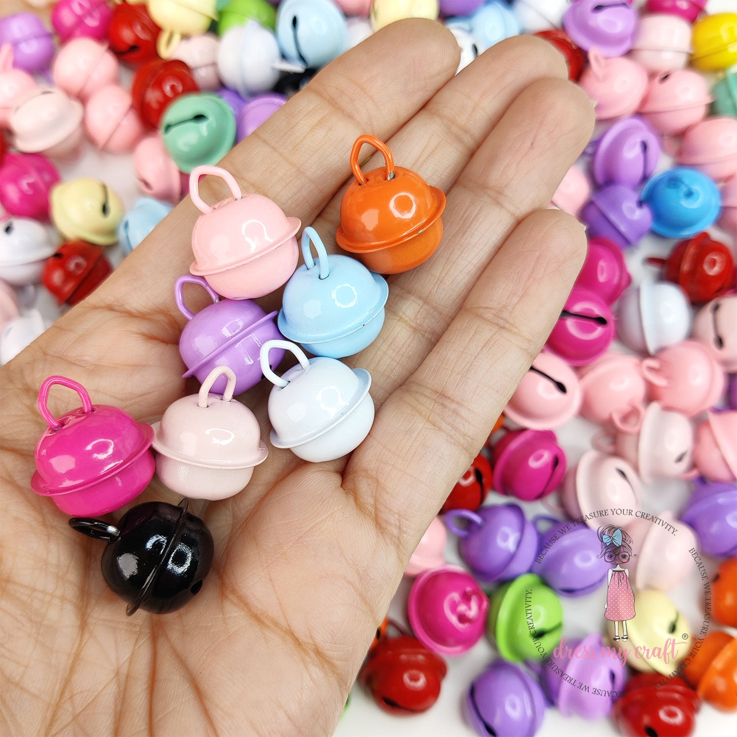 Dress My Craft - Pastel Kitty Round Bells