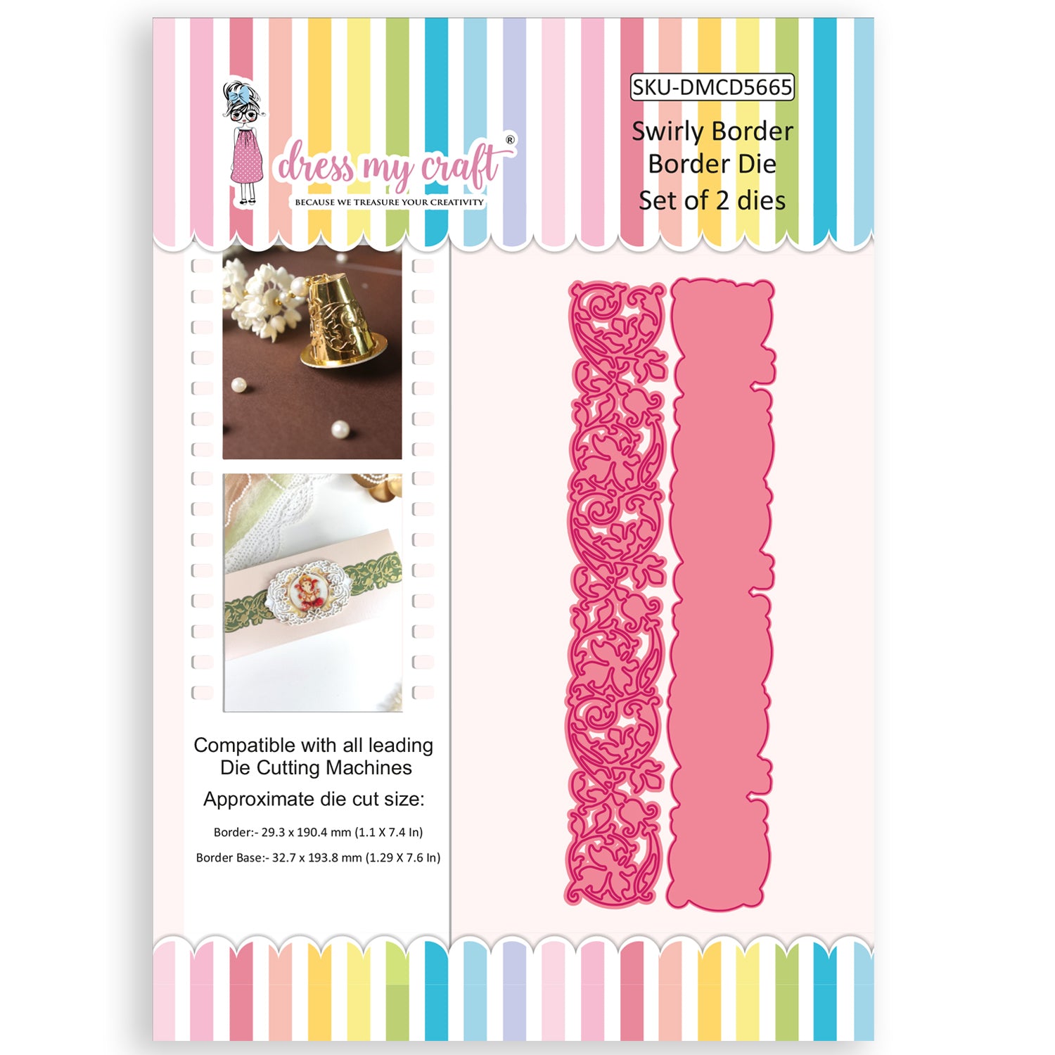 Dress My Craft - Swirly Border - Border Die
