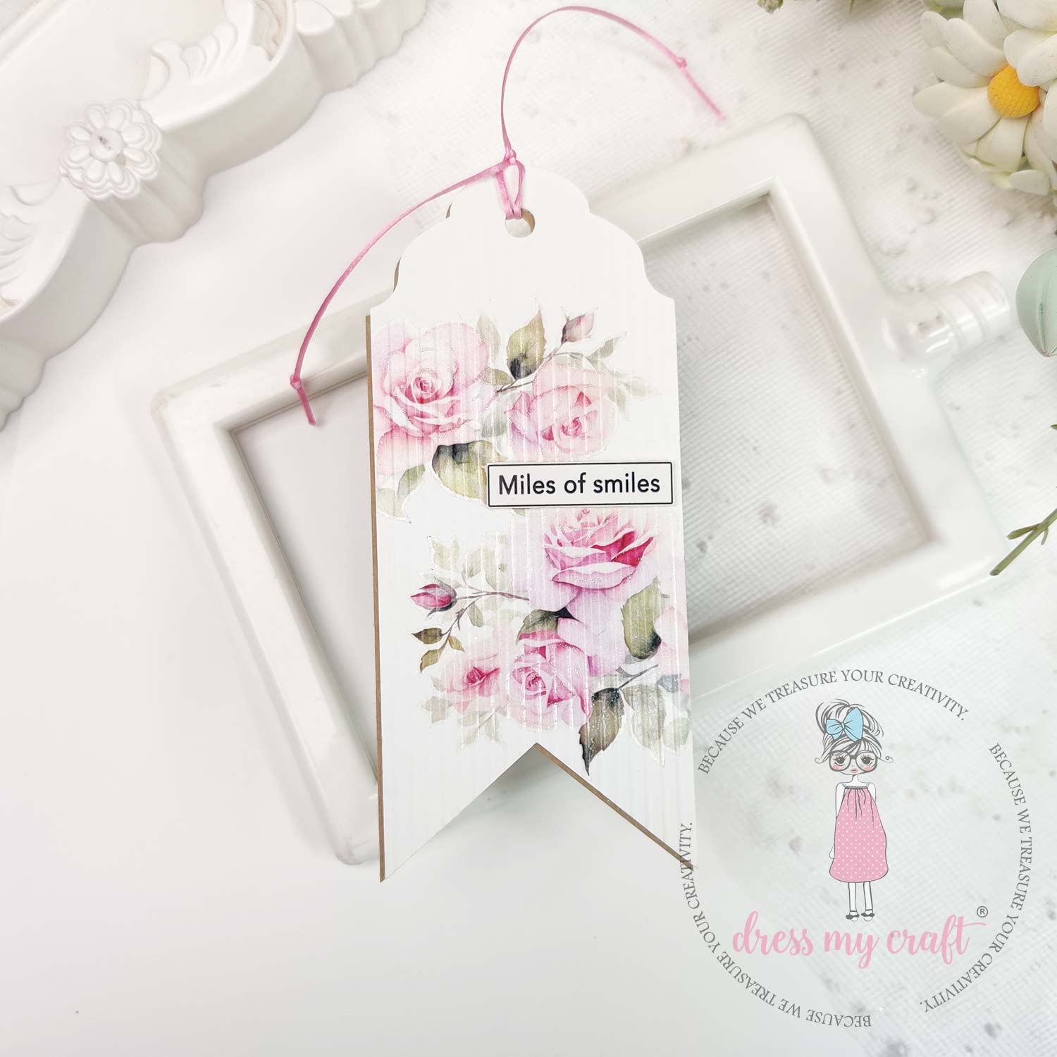 Dress My Craft - Blush Roses - Mini Transfer Me (4" X 6")