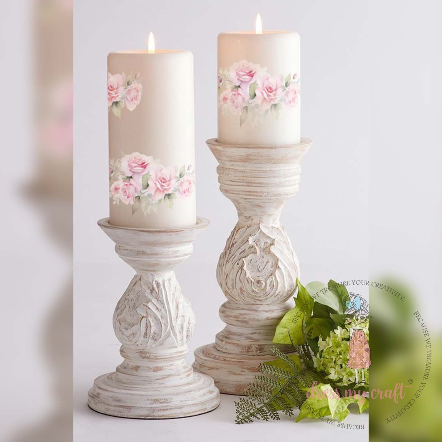 Dress My Craft - Blush Roses - Mini Transfer Me (4" X 6")