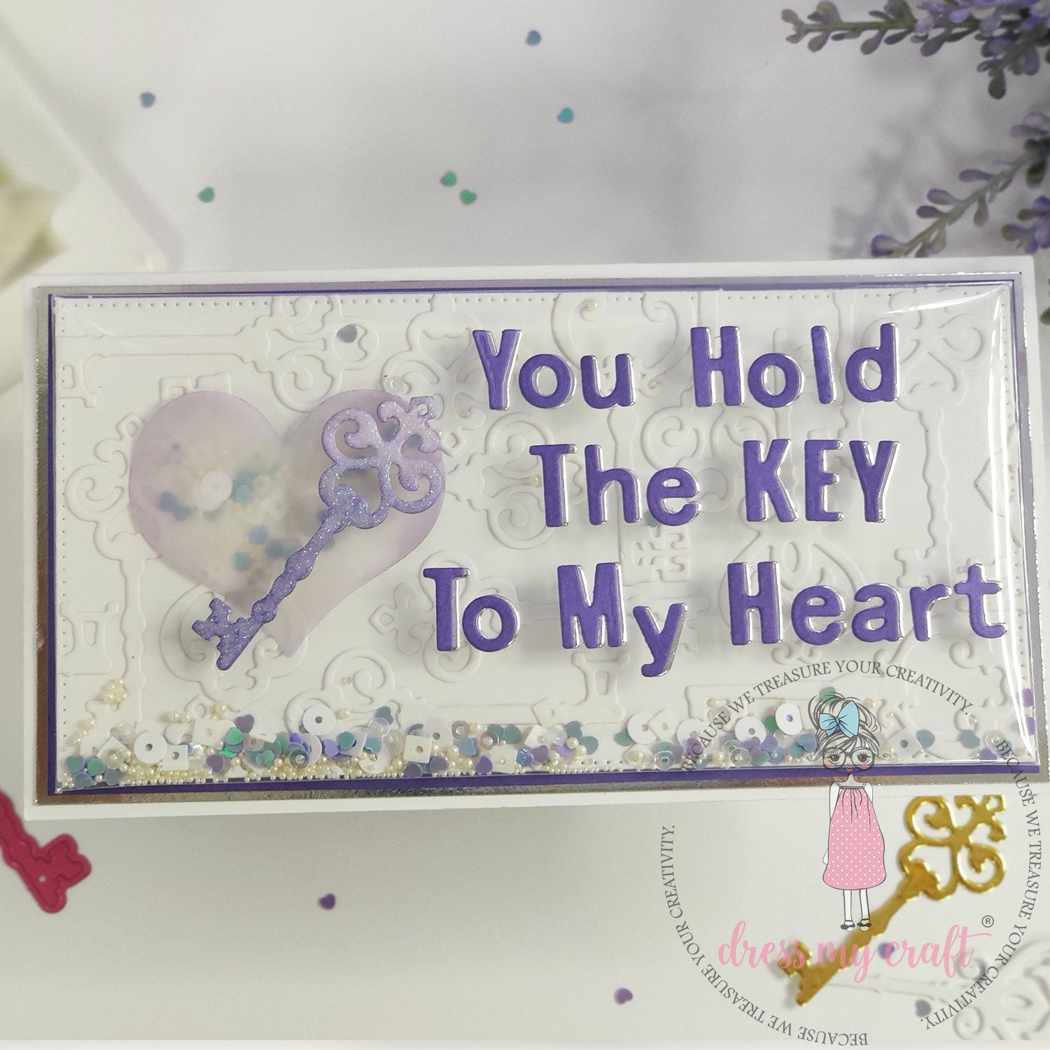 Dress My Craft - Silver Mirror Cardstock - A4