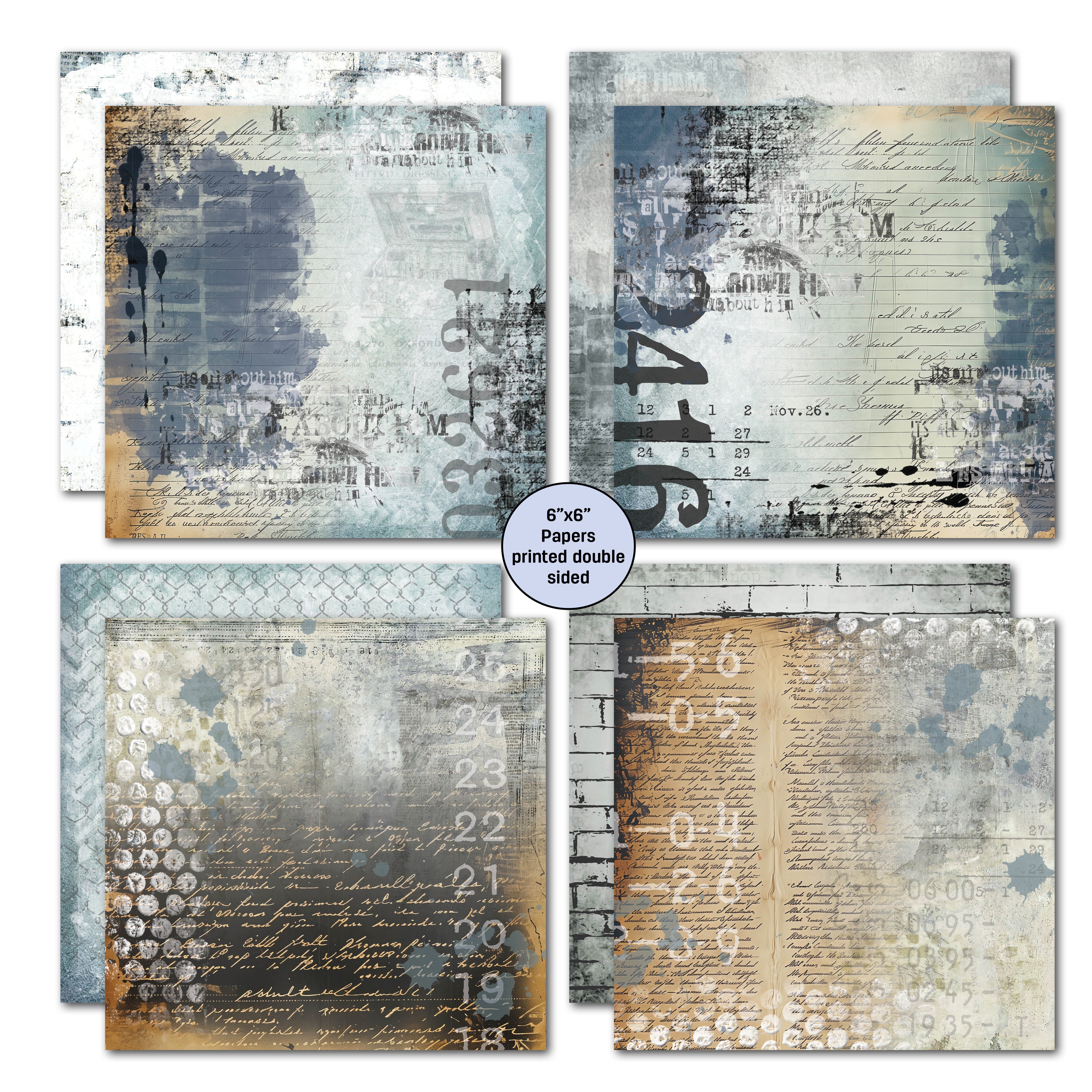 3Quarter Designs Eclectic Clocks 6x6 Paper Pack
