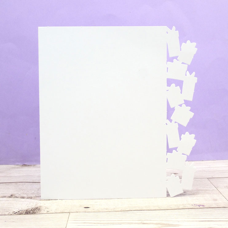 Festive Fancy-Edge Card Blanks - Gift Boxes