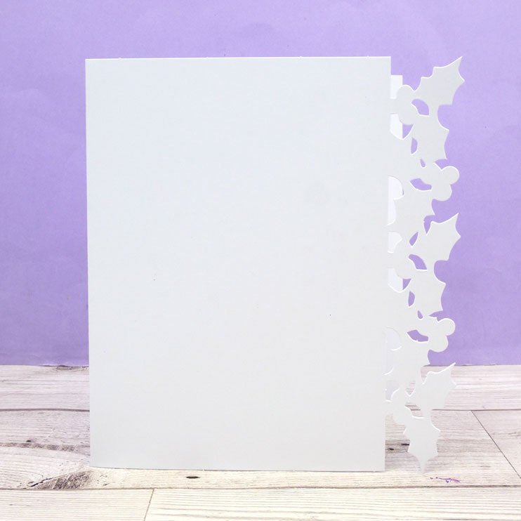 Festive Fancy-Edge Card Blanks - Holly
