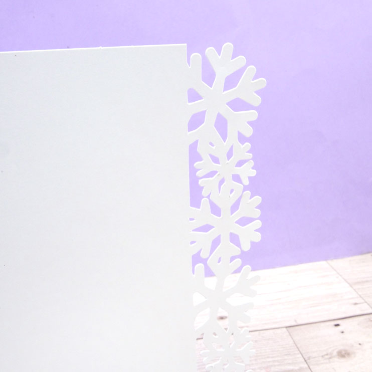 Festive Fancy-Edge Card Blanks - Snowflakes