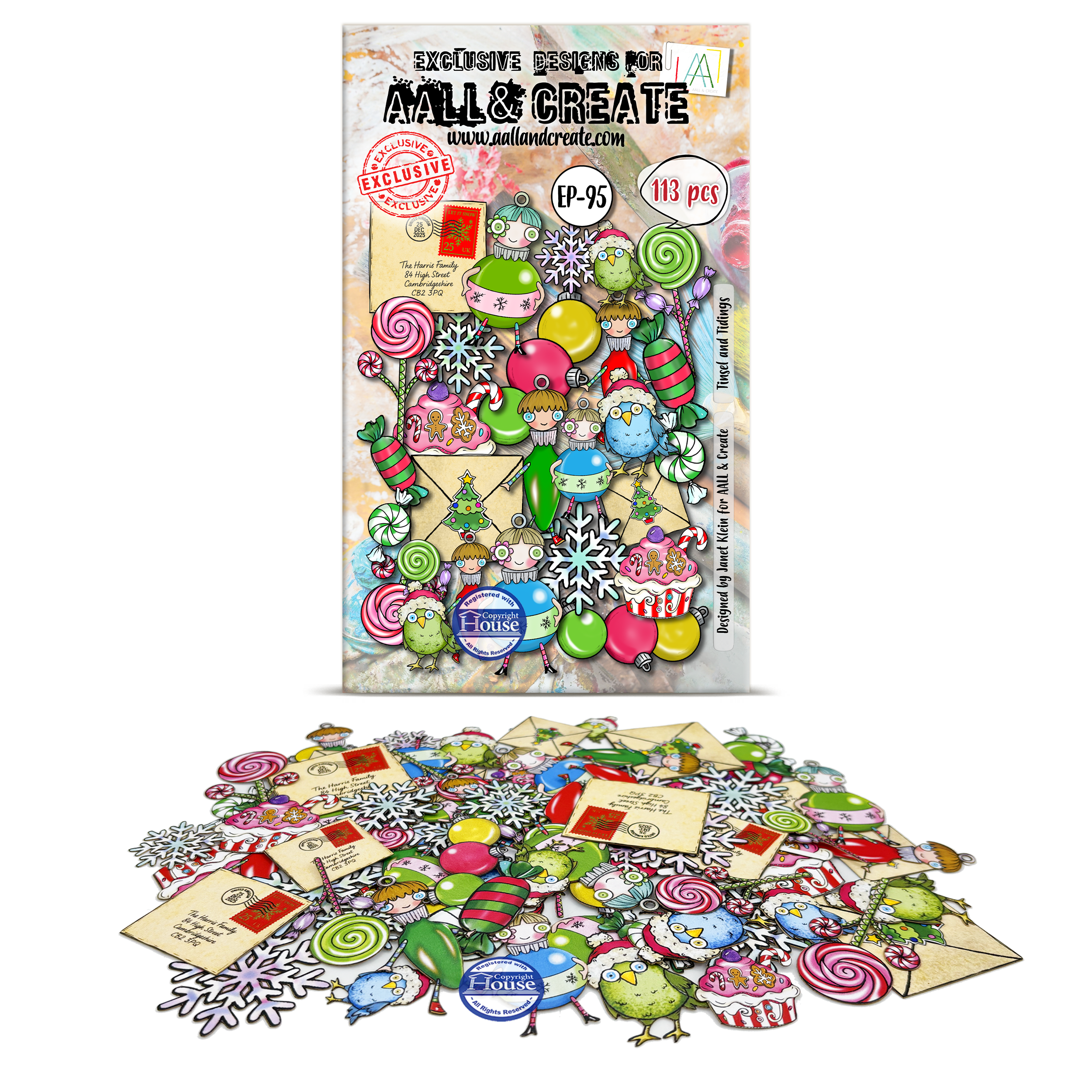 AALL and Create - A6 Ephemera Die-Cuts - Tinsel and Tidings