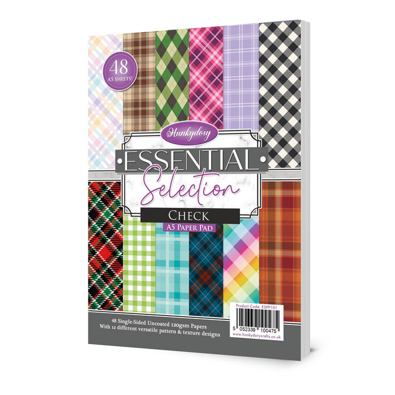 Hunkydory Essential Selection Paper Pad - Check