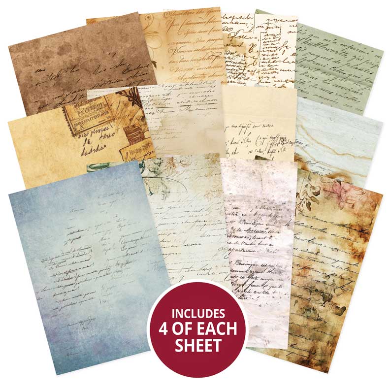 Hunkydory Essential Selection Paper Pad - Script