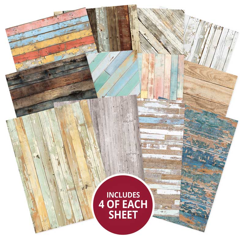 Hunkydory Essential Selection Paper Pad - Weathered Wood