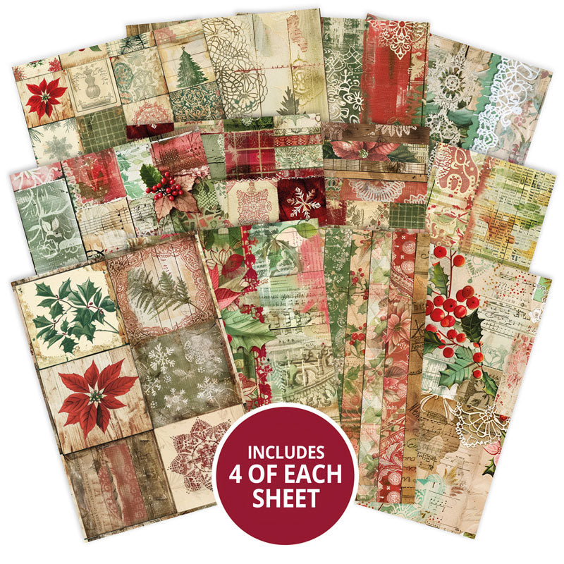 Hunkydory Essential Selection Paper Pad - Festive Collage