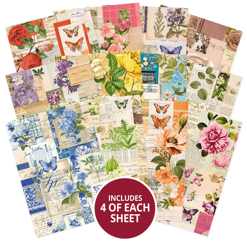 Hunkydory Essential Selection Paper Pad - Botanical Collage