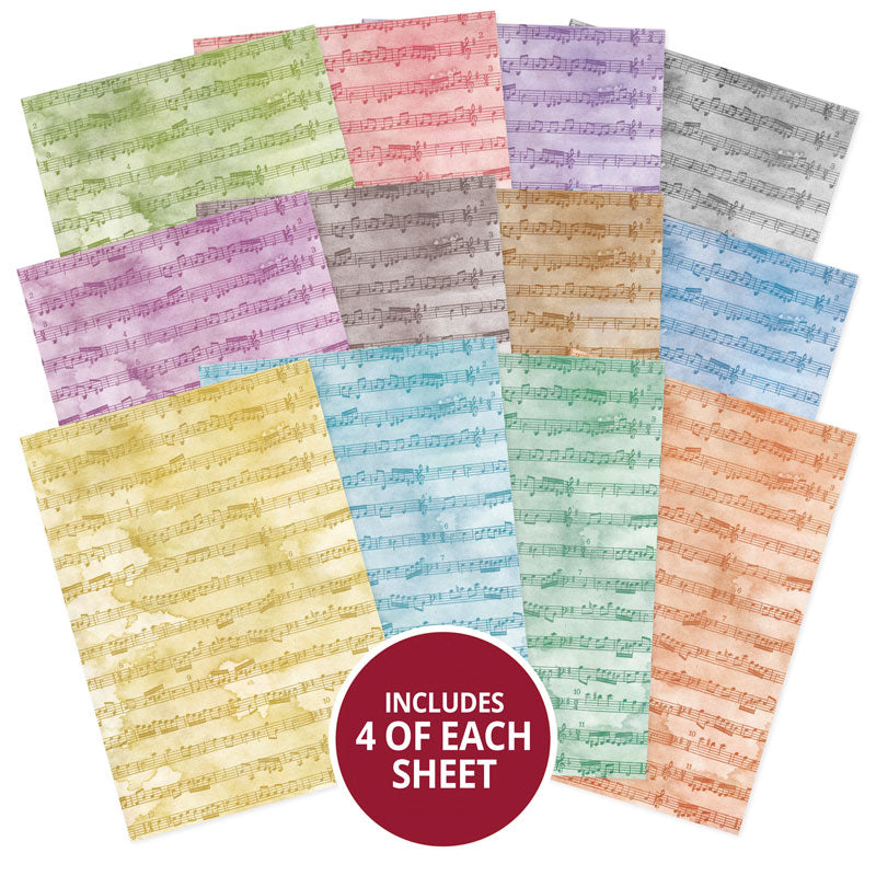 Hunkydory Essential Selection Paper Pad - Music Paper