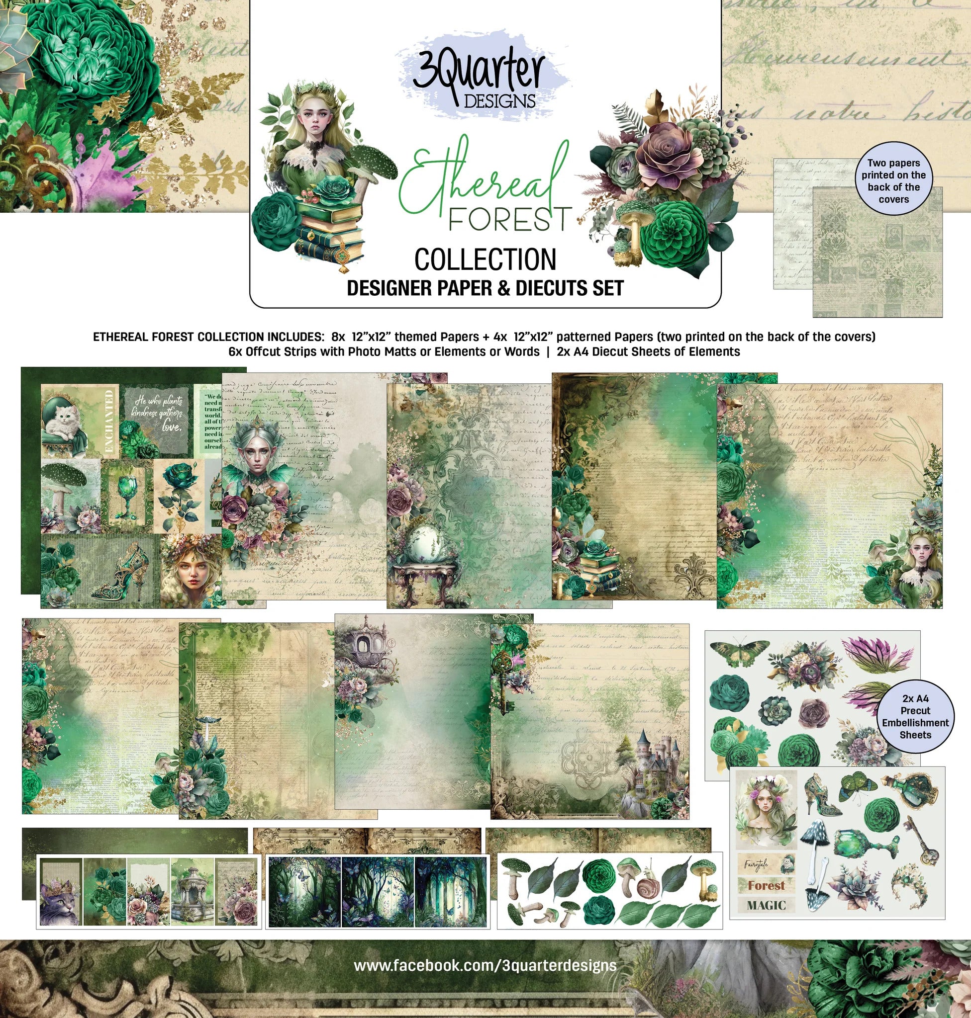 Craft Consortium in The Forest 12x12 Paper Pad Clear