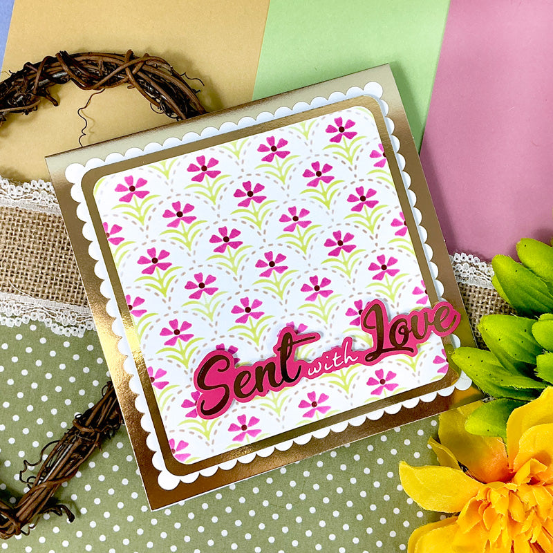 Scalloped Foiled Edge Card Blanks & Envelopes - 5"x 5"