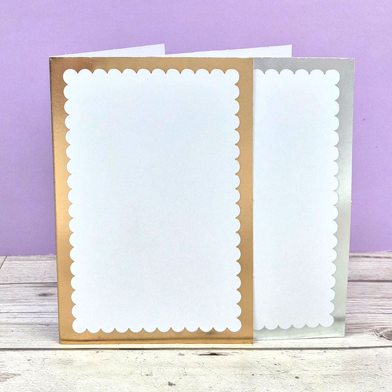 Scalloped Foiled Edge Card Blanks & Envelopes - A6