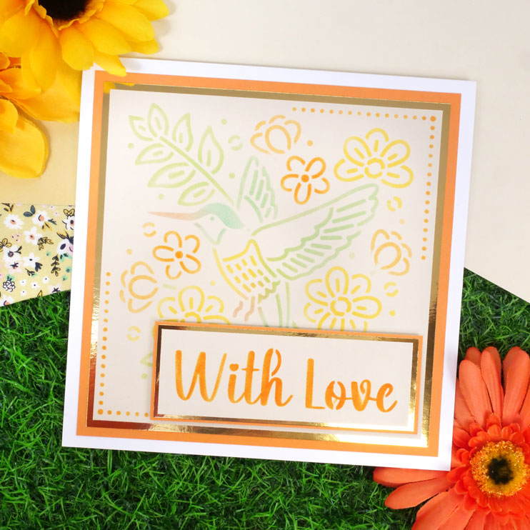 For the Love of Masks - Nature's Garden Centrepiece - Hummingbird