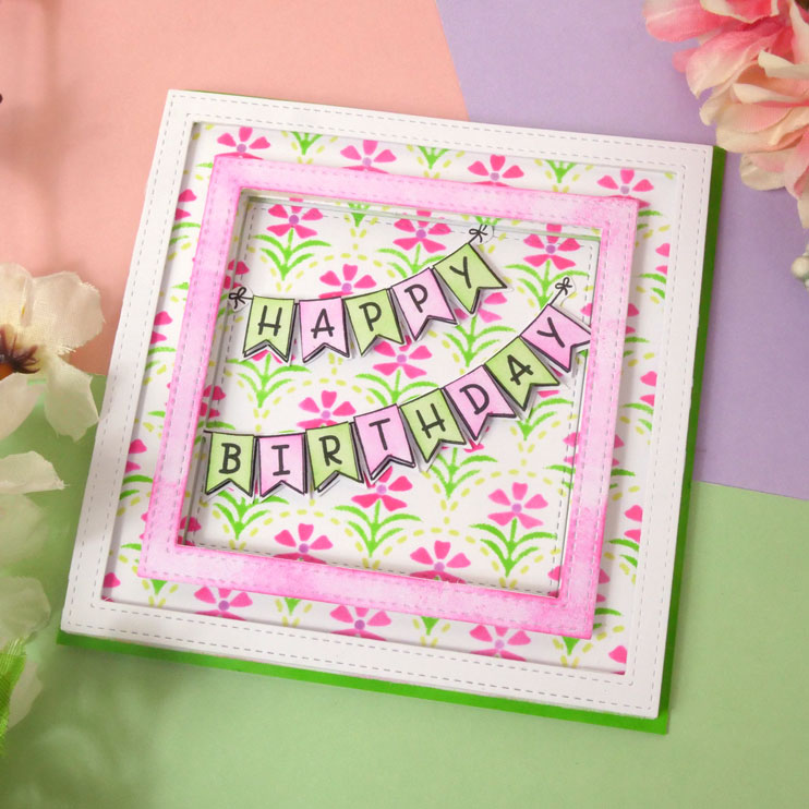 For the Love of Masks - Layering Scalloped Florals