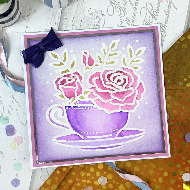 For the Love of Masks - Blooming Centrepiece - Teacup