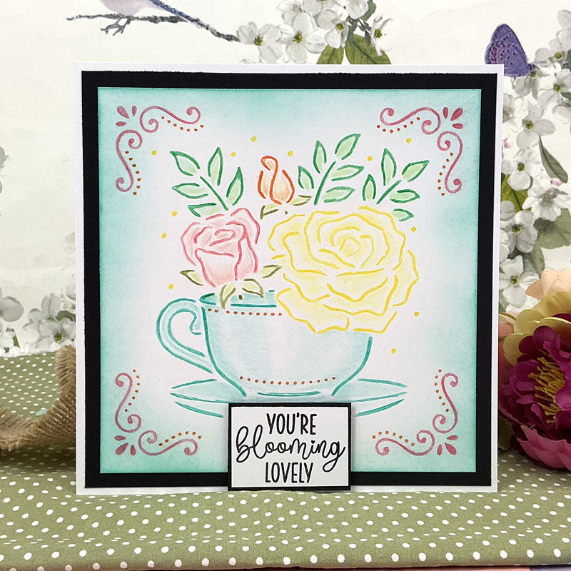 For the Love of Masks - Blooming Centrepiece - Teacup