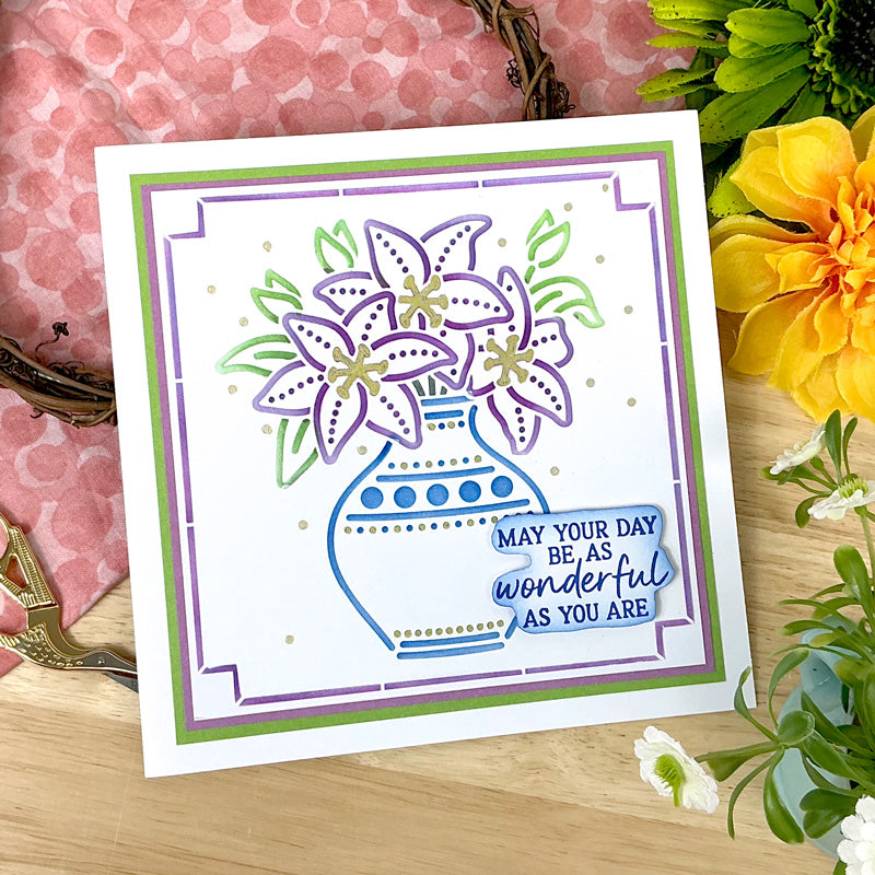 For the Love of Masks - Blooming Centrepiece - Vase
