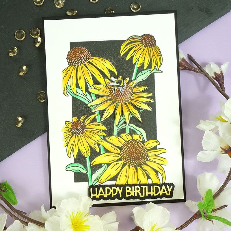 For the Love of Stamps - Coneflower Delights