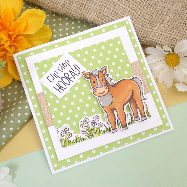 For the Love of Stamps - Happy Horse & Goats