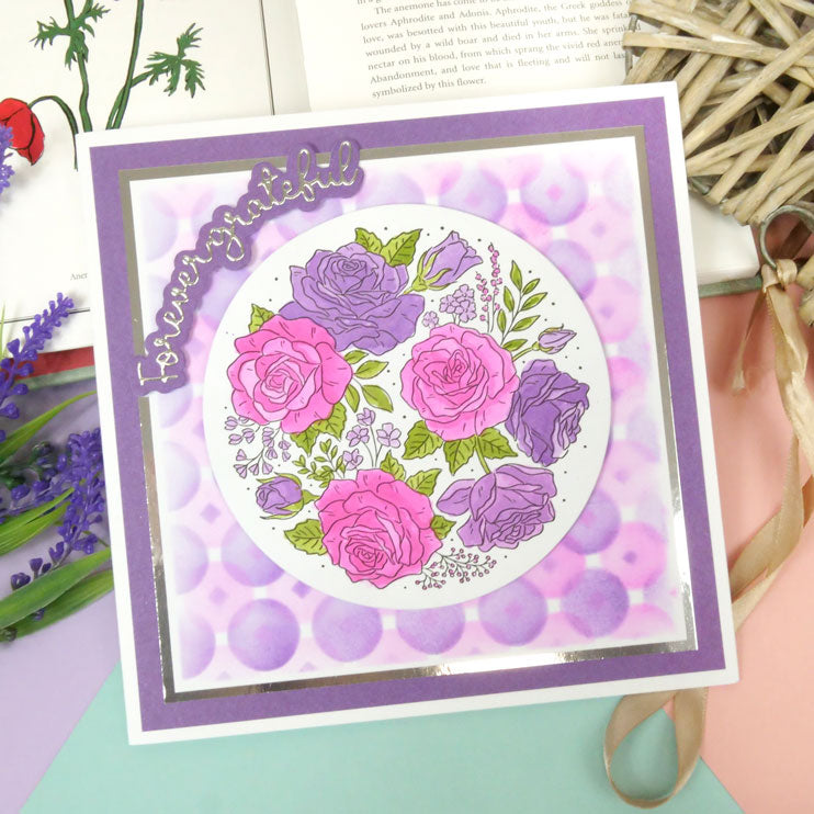 For the Love of Stamps - A Circle of Roses