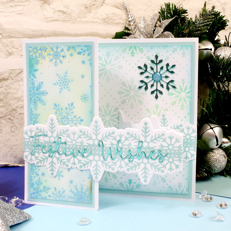 For the Love of Stamps - Frosted Frame & Splendid Snowflakes