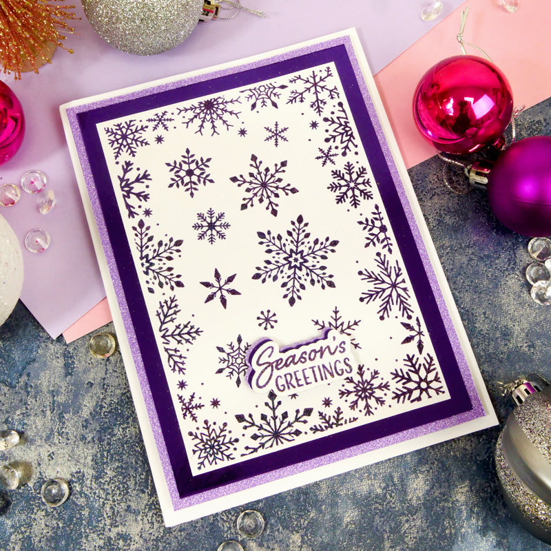 For the Love of Stamps - Frosted Frame & Splendid Snowflakes