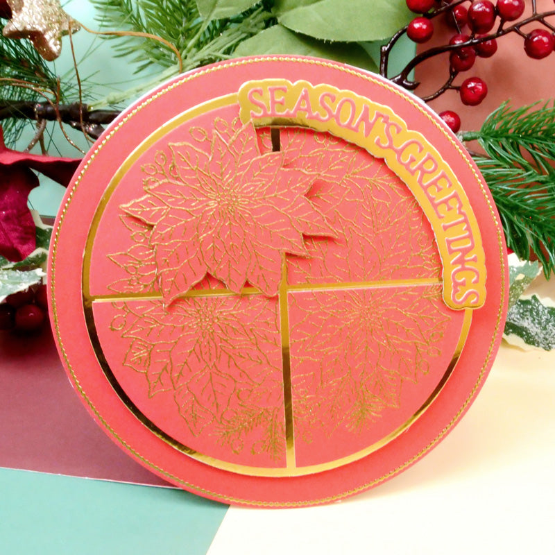 For the Love of Stamps - A Circle of Poinsettias