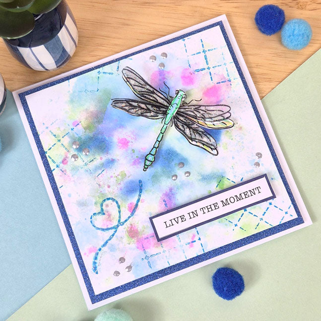 For the Love of Stamps - Stitched Trellis Background