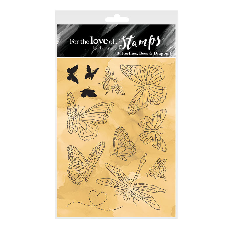 For the Love of Stamps - Butterflies, Bees & Dragonfly