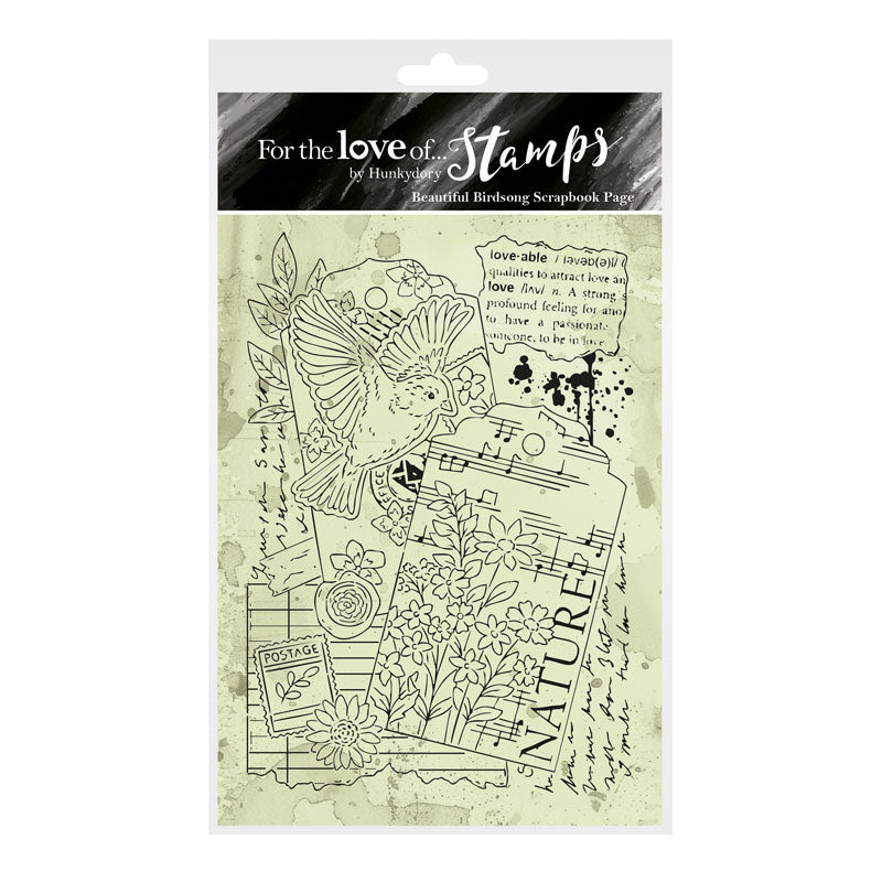 For the Love of Stamps - Beautiful Birdsong Scrapbook Page
