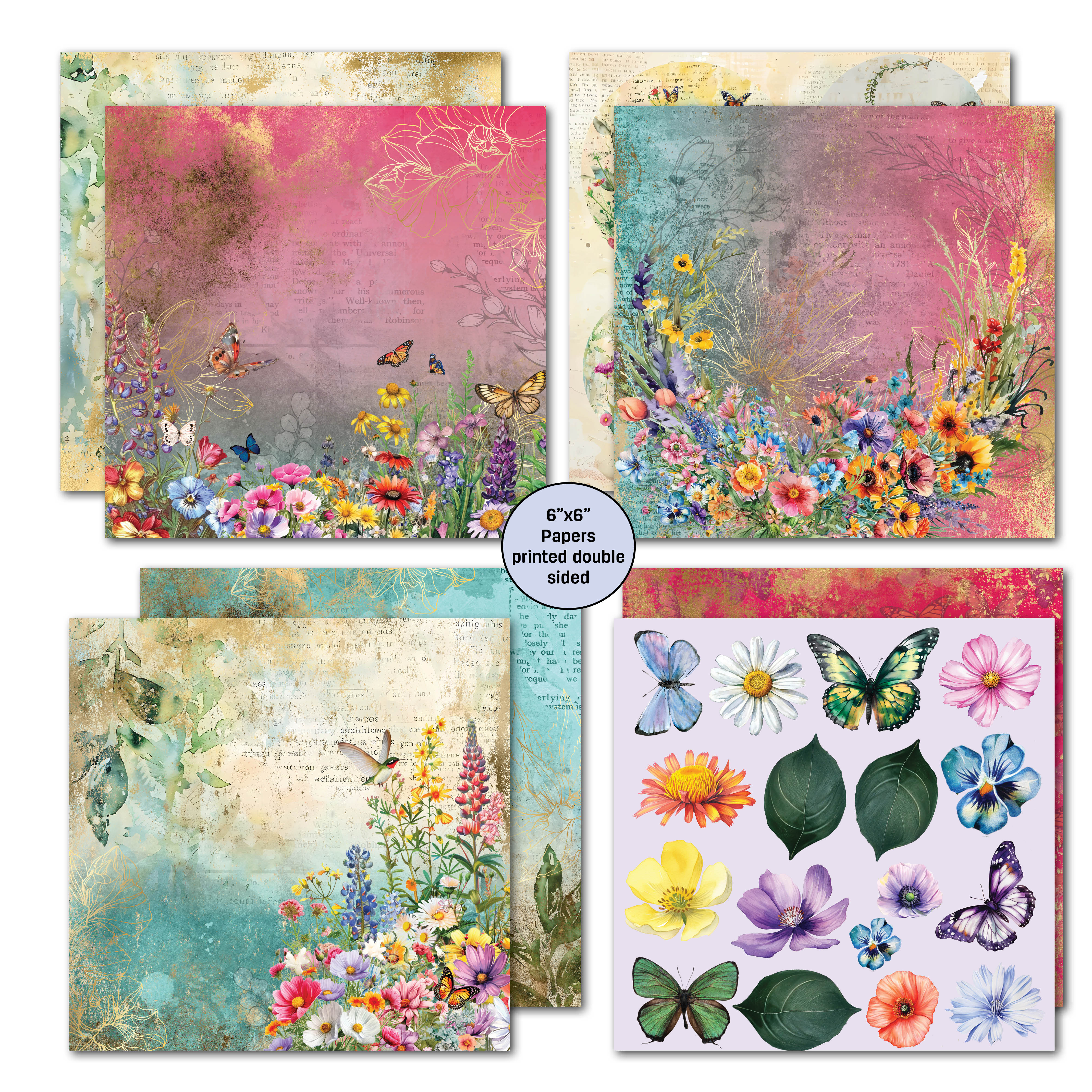 3Quarter Designs Fluttering Wings 6x6 Paper Pack