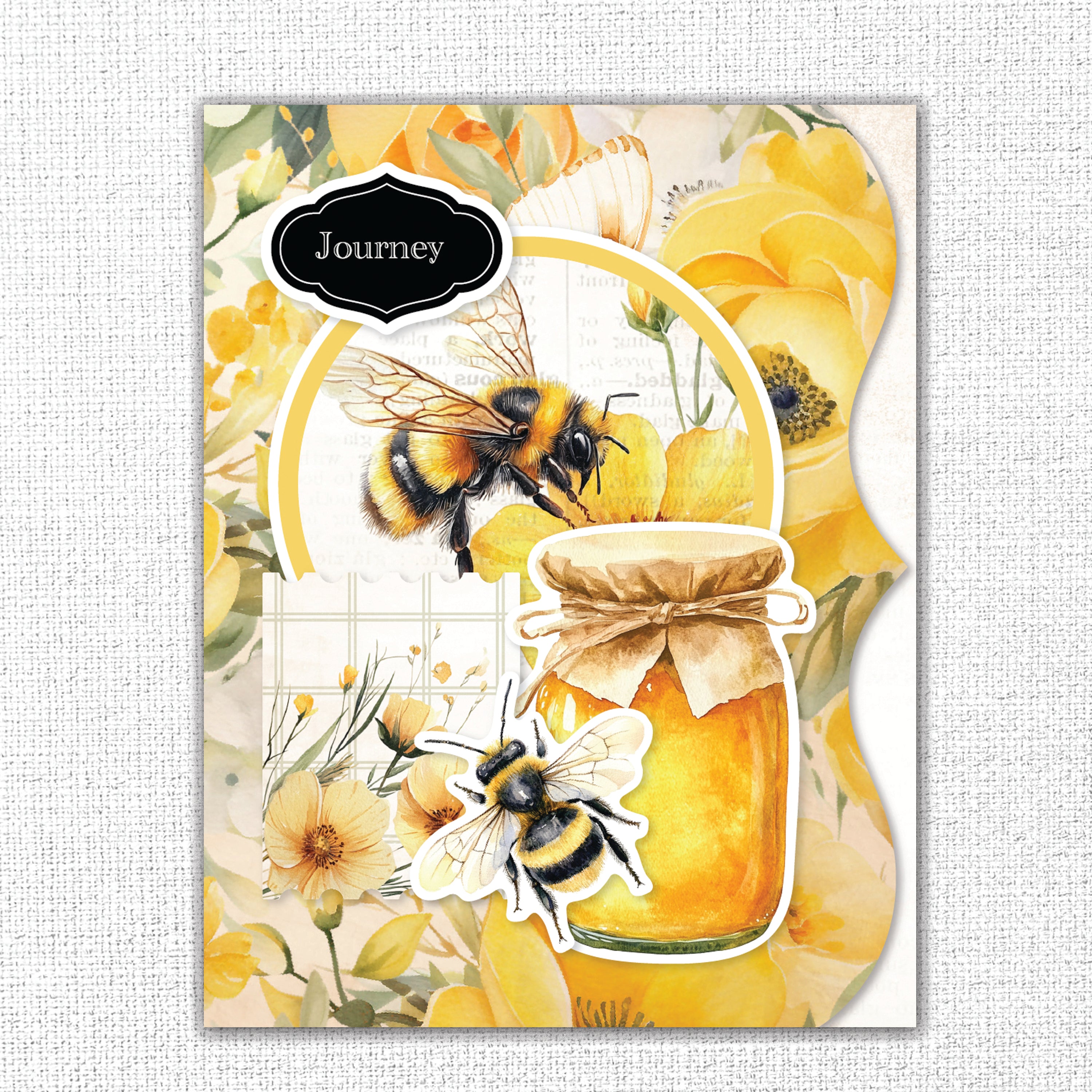 Bees and Butterflies 8.5" x 11" Mini Junk Journal Folio Kit 35013