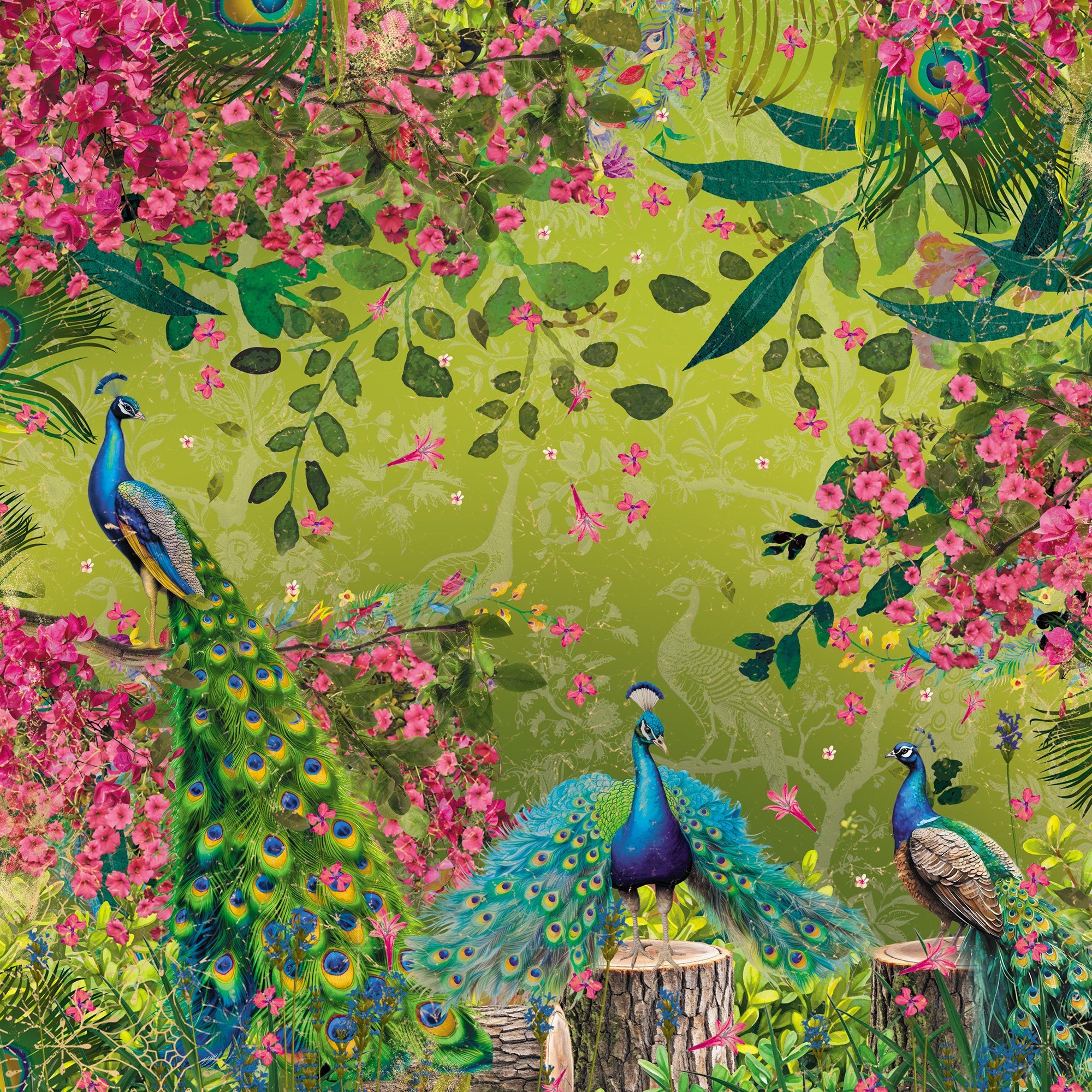 Graceful Plumes Paper Pad 12”x12”