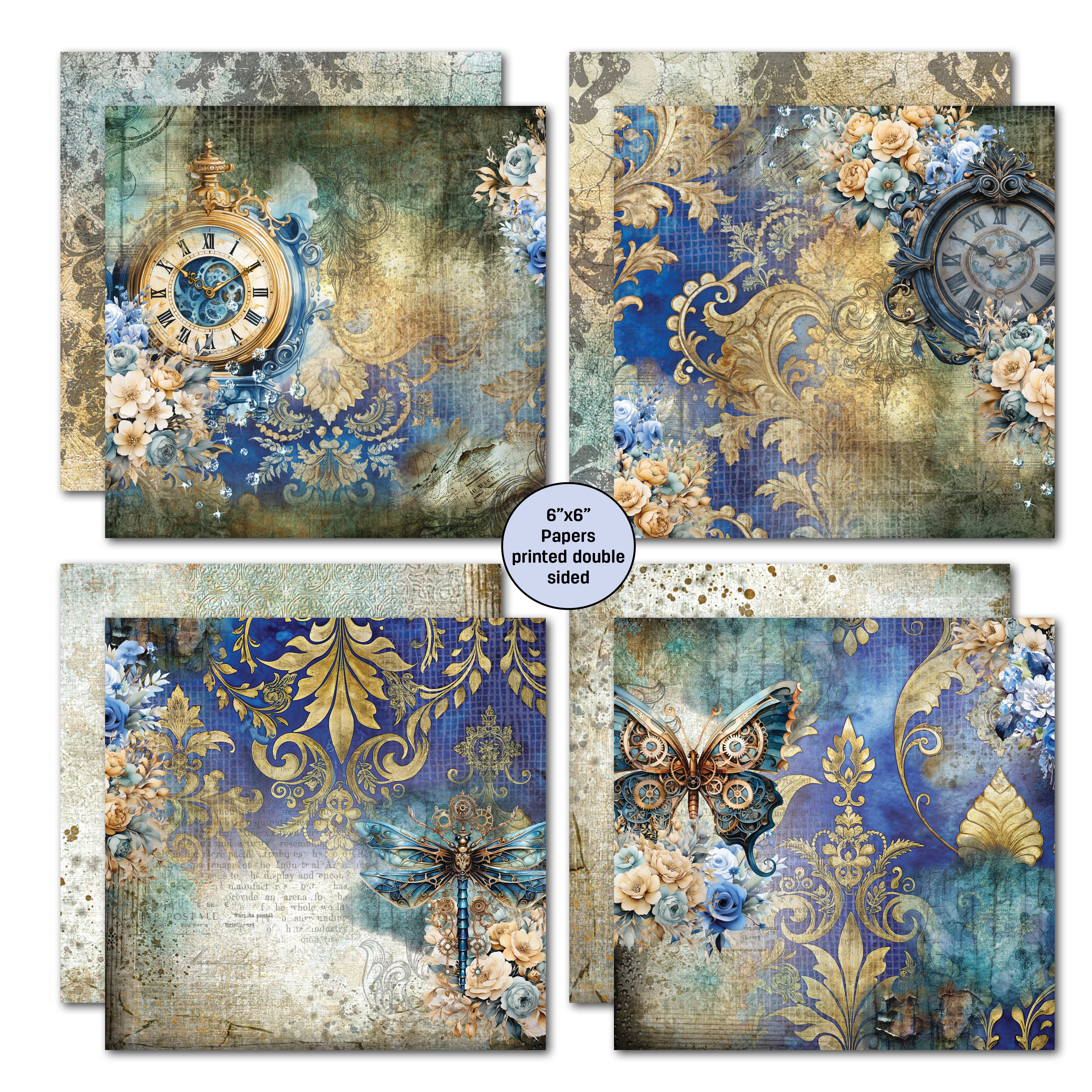 3Quarter Designs Grunged Baroque 6x6 Paper Pack