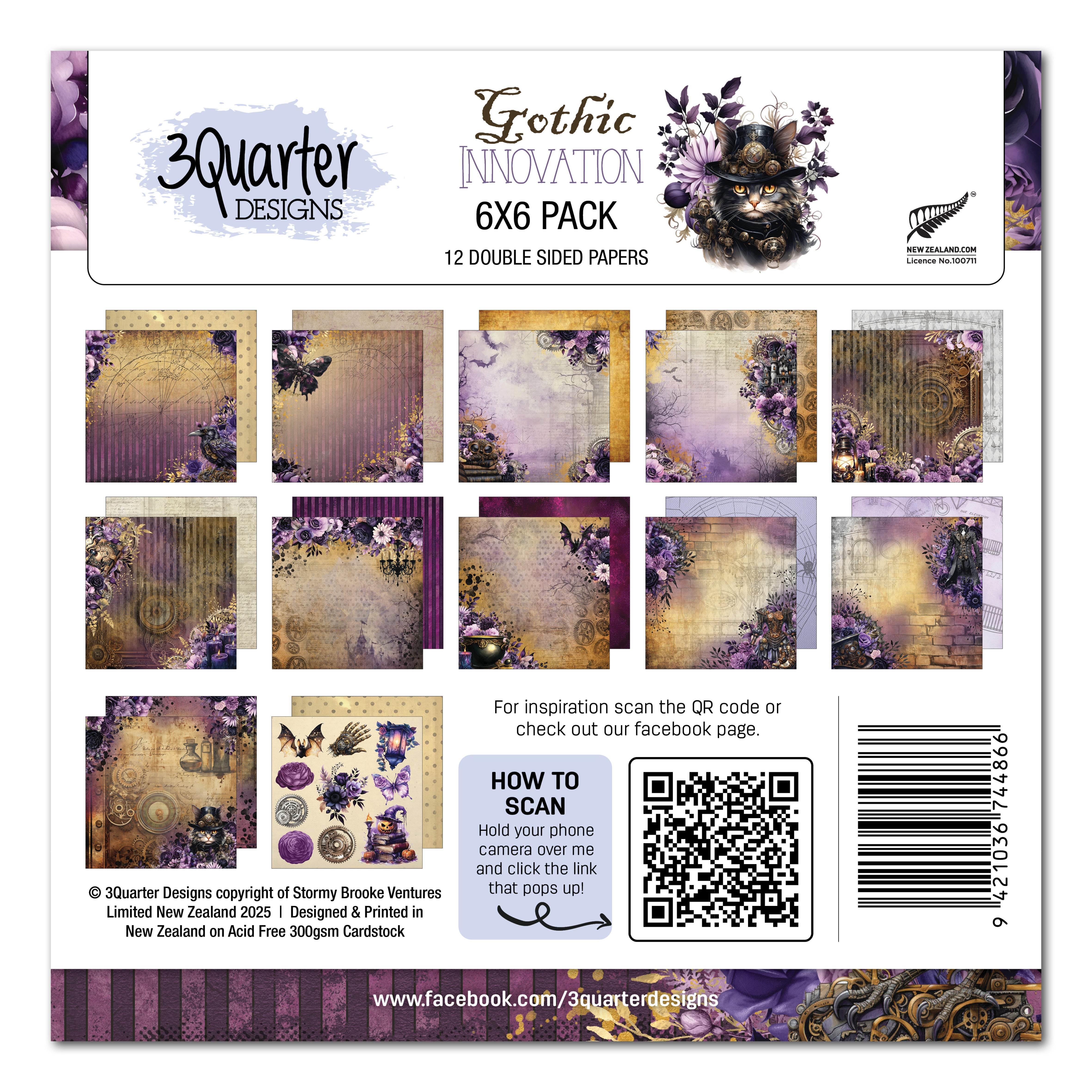 3Quarter Designs Gothic Innovation 6x6 Paper Pack