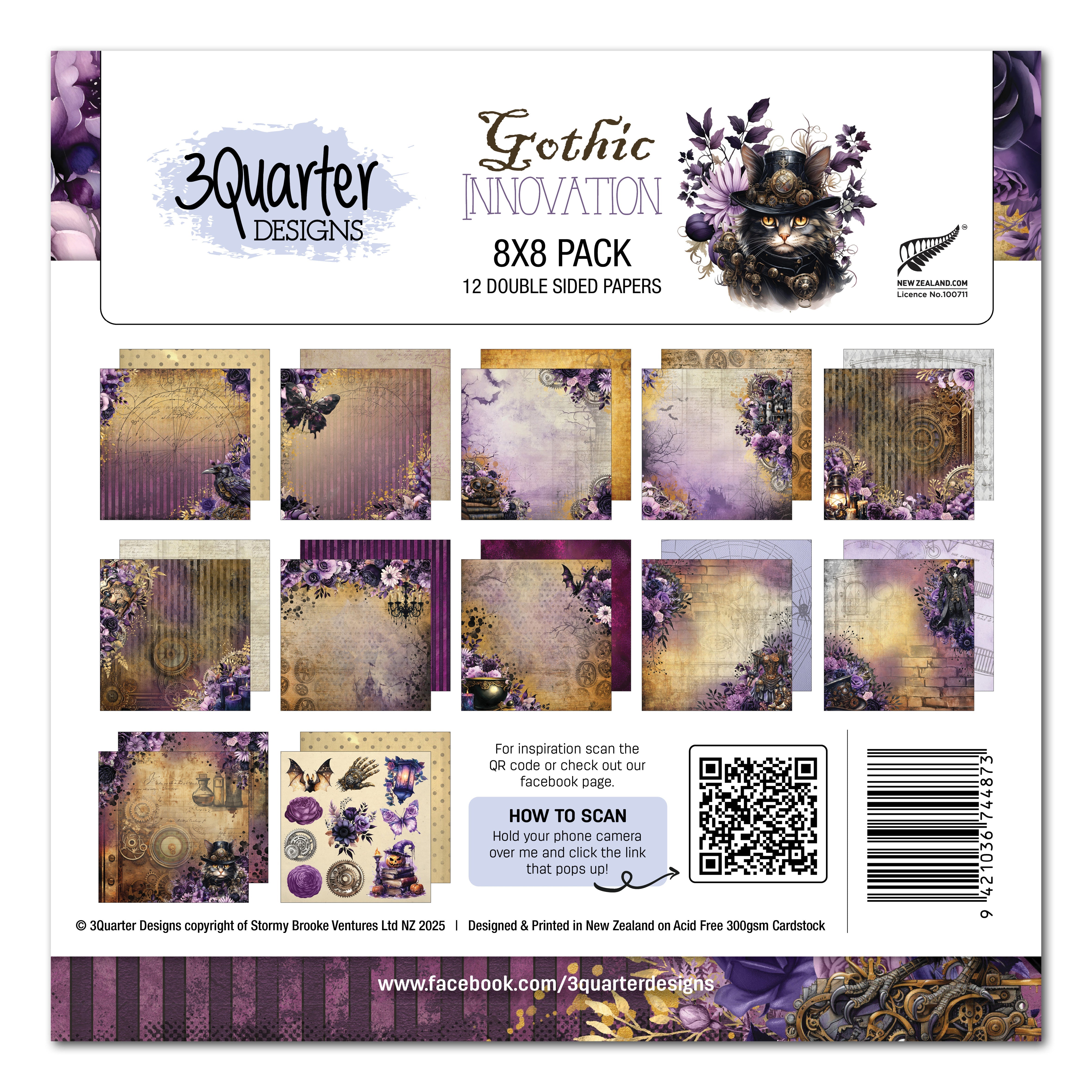 3Quarter Designs Gothic Innovation 8x8 Paper Pack