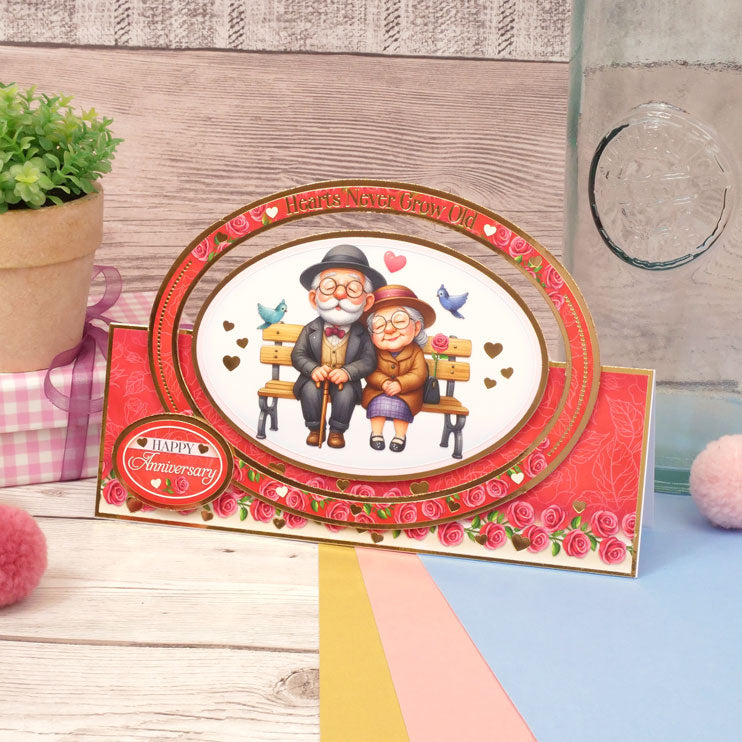 Hearts Never Grow Old Luxury Topper Set